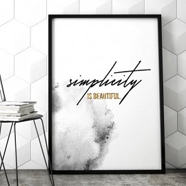 plakat minimalistyczny simplicity